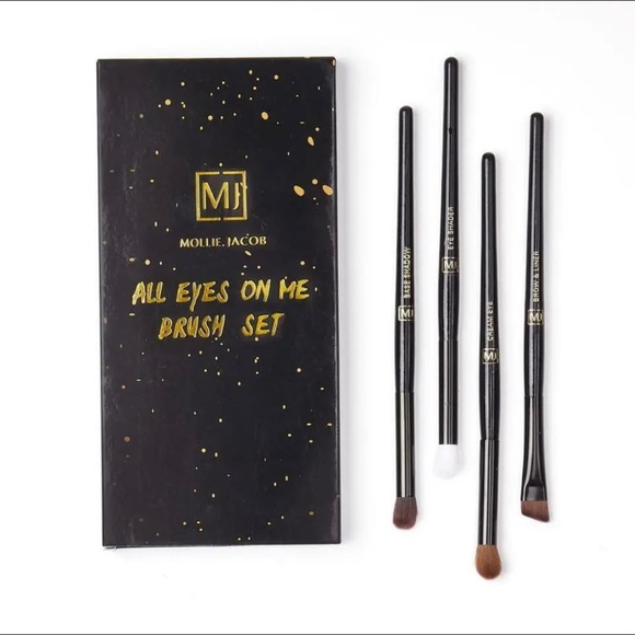 Mollie Jacob All Eyes On Me 4-piece Eye Brush Set NEW - Picture 2 of 3